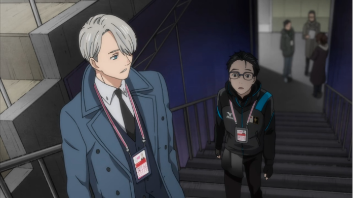 Yuri and Victor from Yuri!!! on Ice episode 11