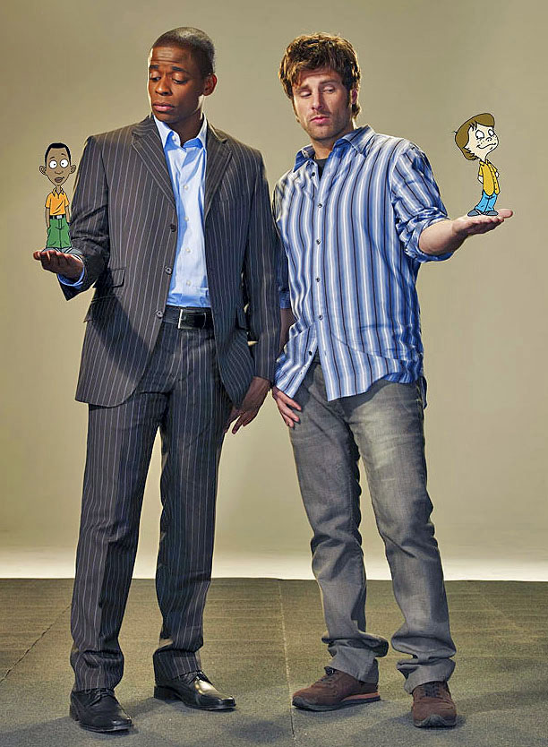PSYCH -- Pictured: (l-r) Dule Hill, James Roday -- USA Network Photo: F. Scott Schafer