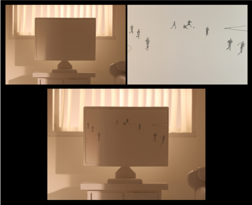 Figure 1. Integration of stop motion and hand-drawn charcoal animation.